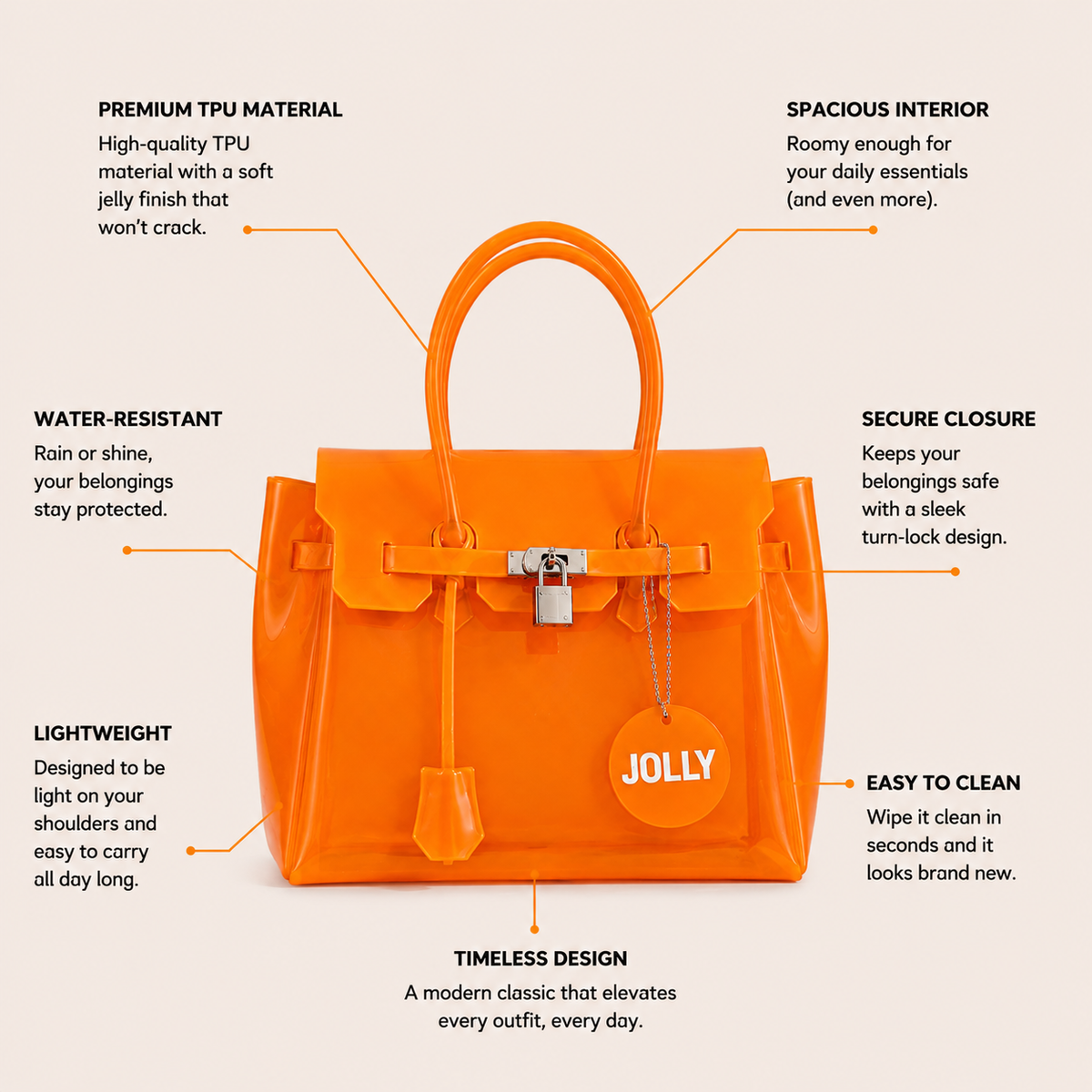 THE JOLLY BAG — Orange