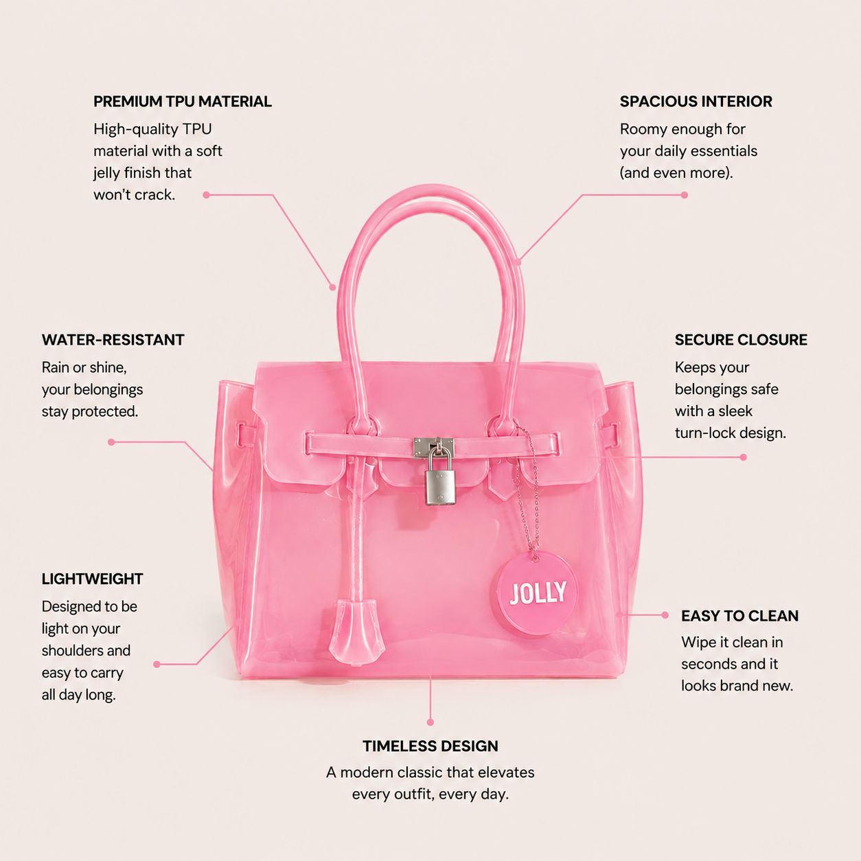 THE JOLLY BAG — Blush
