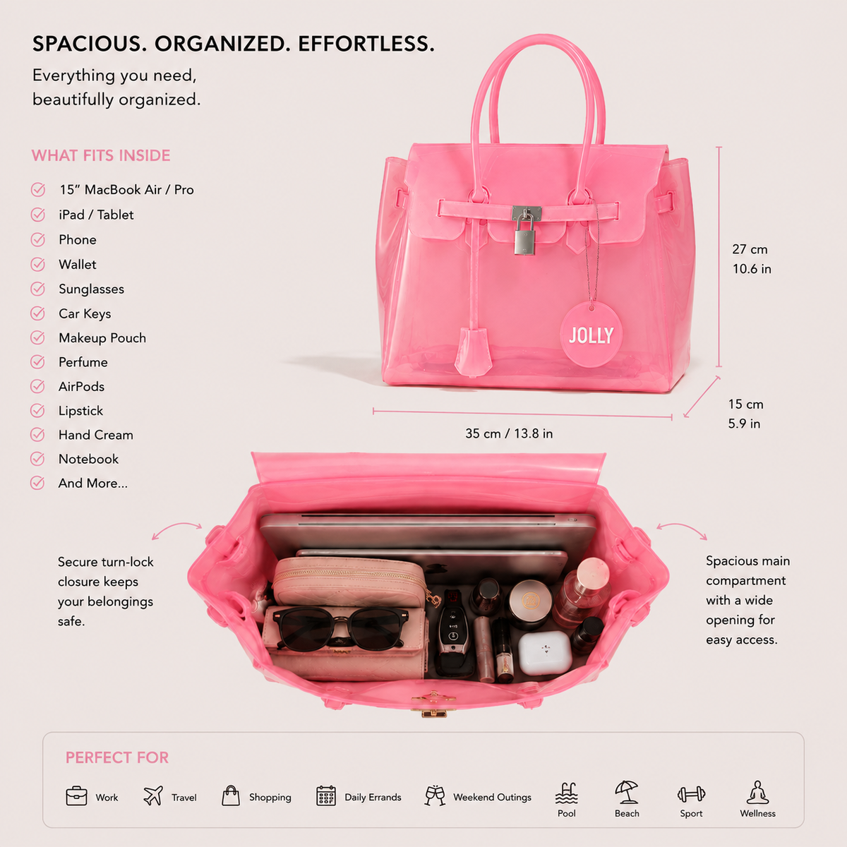 THE JOLLY BAG — Blush