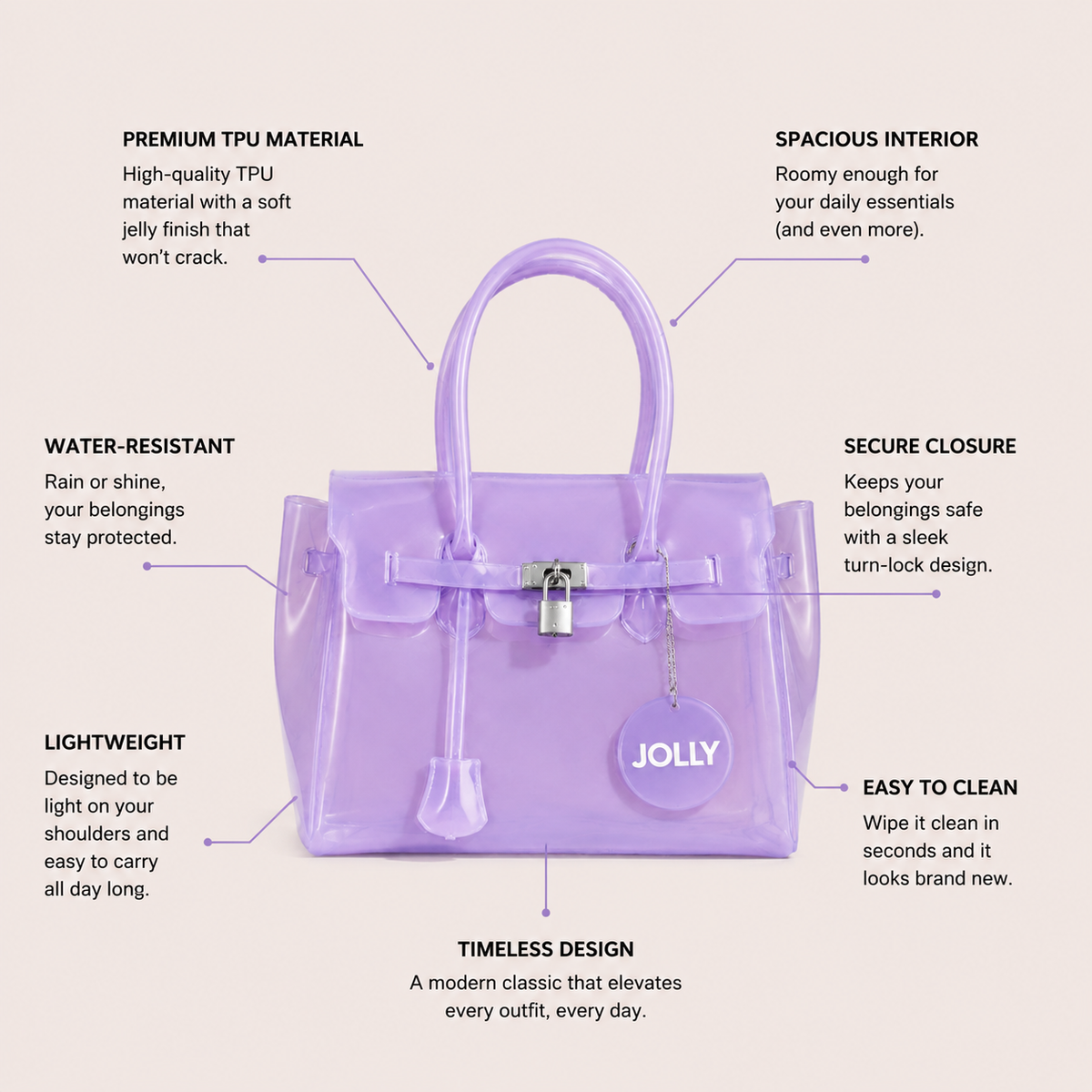 THE JOLLY BAG — Purple