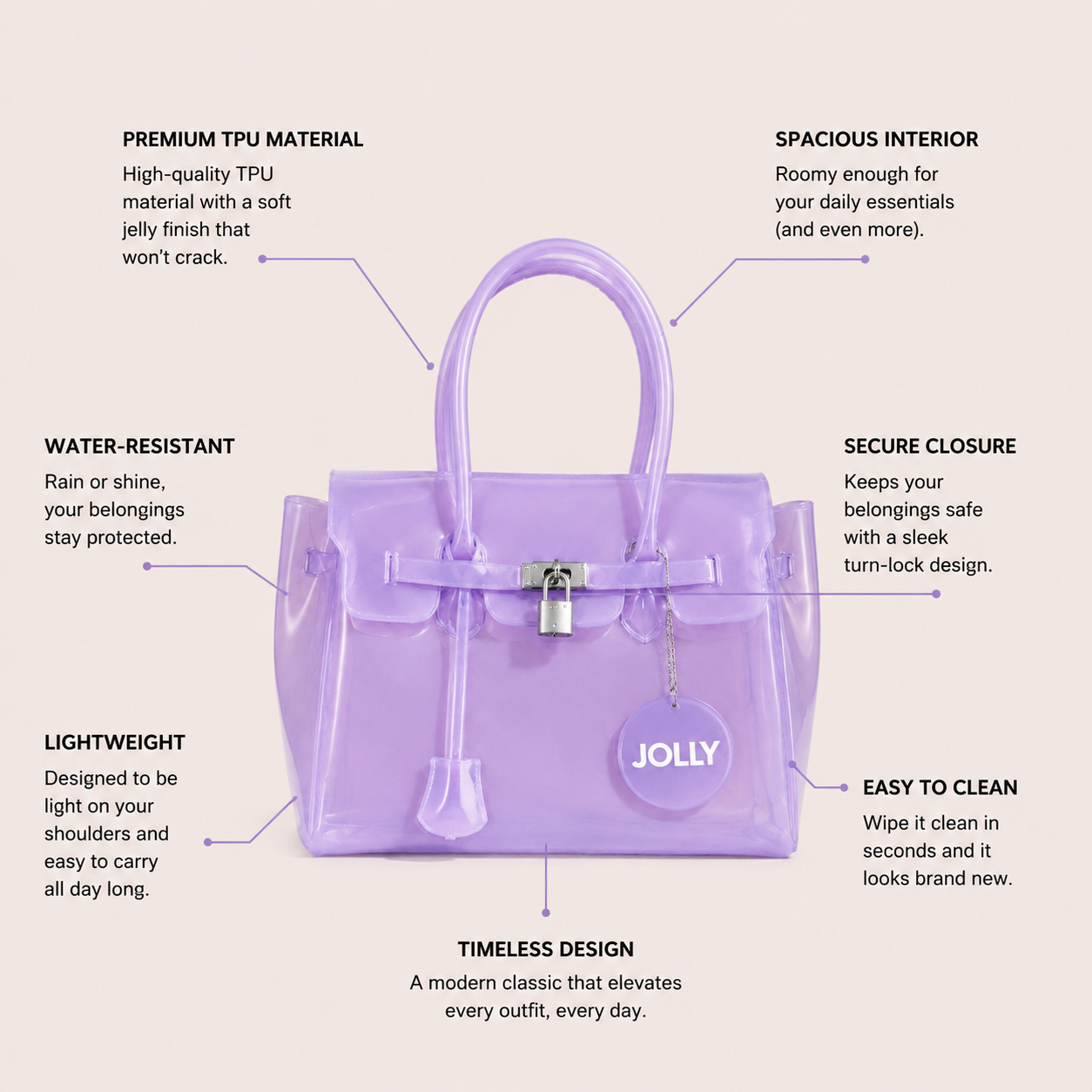 THE JOLLY BAG — Purple
