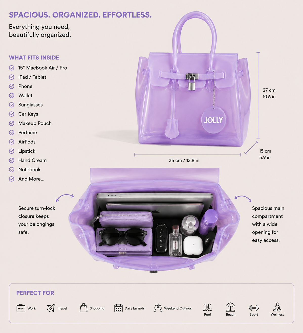 THE JOLLY BAG — Purple